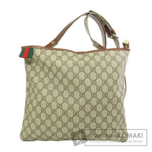 Gucci shoulder bag GG monogram canvas Sherry line web Brown